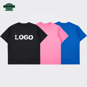 T-Shirt da uomo in cotone 270gsm 100% con Logo personalizzato di alta qualità