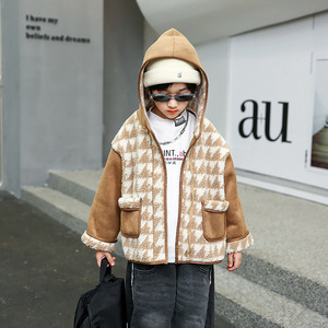 Nouveaux enfants <span class=keywords><strong>Teddy</strong></span> polaire rembourré bébé automne hiver chaud à capuche épaissi <span class=keywords><strong>veste</strong></span> garçons et filles Cardigan - Product Image 3
