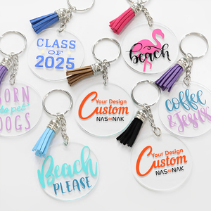 Custom Logo <b>Anime</b> Acrylic <b>Keychain</b> with UV Printing Clear Design Personalized Name Tassel Detail-Promotion Gift - Product Image 3