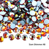 Rhinestone Hotfix AB Model Flatback untuk Transfer Panas, Kristal Bling untuk Hiasan Sepatu, Pakaian, Motif Desain, Menyala dalam Gelap