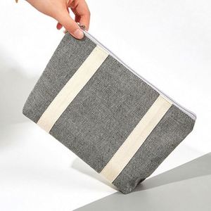 Bolsa de Cosméticos de Gran Capacidad Estilo Japonés, Bolsa de Maquillaje de Lona Ecológica para Uso Diario, Bolsa de Viaje con Cierre - Product Image 4