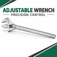Clé à molette réglable OEM ODM avec logo personnalisé, en acier au carbone forgé, gamme 15, 18, 24, 30 pouces, pour les commandes en gros de marques de quincaillerie