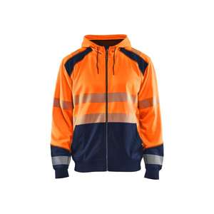 BLAKLADER-Suéter con capucha de alta visibilidad 354625285389M Naranja/Azul marino-EAN 7330509623268 ROPA DE TRABAJO DE LA HI-VIS - Product Image 1