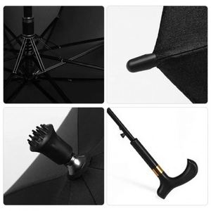 Parapluie de marche coupe-vent de 30 pouces de haute qualité avec canne intégrée pour la randonnée et l'aide à la marche – Vente en gros - Product Image 4