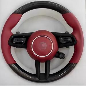 Volante de Fibra de Carbono con Doble Detalle Amarillo a <span class=keywords><strong>Precio</strong></span> de Fábrica, Compatible con Todos los Modelos de <span class=keywords><strong>Porsche</strong></span> <span class=keywords><strong>Cayenne</strong></span> 911 Panamera - Product Image 3