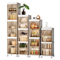 Armoire de rangement en plastique pour salle de bain et cuisine, nouveau style chinois, armoire latérale