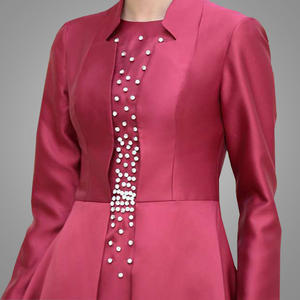 Robe de soirée pour femmes, élégante, en Polyester, Kaftan, Abaya, à perles modestes, accessoires turcs indonésiens, vente en gros - Product Image 4