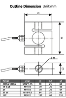 Célula de carga del sensor de peso de presión de alta precisión tipo S, 300 kg, 500kg, 1000kg, 1T, 2t