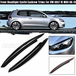 2 Piezas/Juego de Cubiertas Decorativas para Faros Delanteros, ABS Cromado, para VW Golf MK6 GTI R 2008 2009 2010 2011-2013, También para GTI GTR GTD - Product Image 1