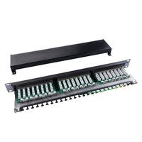 Kualitas Tinggi EST-P5324S-C6 FTP 1U 24 Port Panel Patch Jaringan CAT 6 Krone Panel Patch untuk Kabinet Jaringan