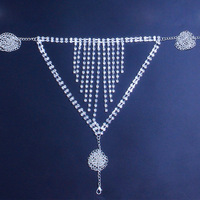 Soutien-gorge et culotte de luxe avec chaîne en strass pour femmes, Bikini Sexy avec chaîne à bijoux, grande taille