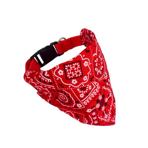 Pet Bandana <b>Collar</b> Adjustable Western Style For <b>Dogs</b> Cats <b>Red</b> Blue Black Pink Floral Pattern Pet Accessory - Product Image 3