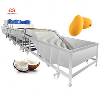 Fruit- en groentewasser, reiniger, snijmachine, jonge kokosnoot was- en snijproceslijn, machines voor het wassen van bessen