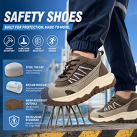 Bottes de sécurité unisexes JIANKUN respirantes avec embout en acier, antidérapantes, anti-perforation, légères, semelle EVA+caoutchouc, chaussures de sécurité légères pour la marche