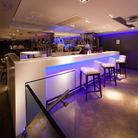 Comptoir de bar club simple personnalisé blanc Table de bar haute moderne Table de bar de restaurant