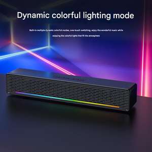 Barra de sonido estéreo de alta potencia Altavoz inalámbrico de diente azul con graves mejorados para juegos Tv Computadora Cine en casa Luces RGB <span class=keywords><strong>FMradio</strong></span> - Product Image 2