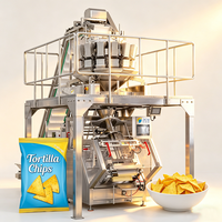 Machine d'emballage verticale multifonctionnelle automatique pour croustilles de maïs avec pesage et remplissage