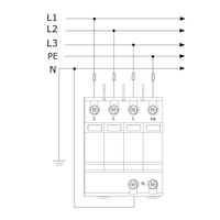 Parafoudre MOV de type 60kA 3P NPE 275V AC
