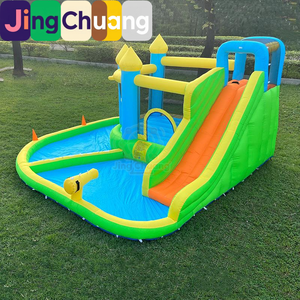 Château gonflable pour enfants, trampoline d'intérieur, petit toboggan aquatique extérieur, lit de saut gonflable domestique, château gonflable ludique - Product Image 2