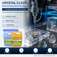 Résine époxy cristalline à faible viscosité 3:1, colle AB pour encapsulation transparente, moulage de bijoux, bonne fluidité KX-9936AB