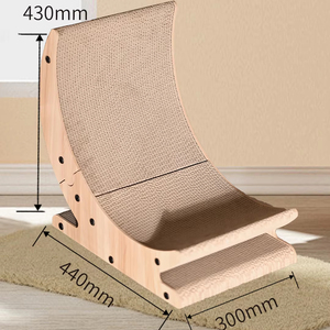 Carta ondulata a forma di luna in piedi gatto Scratcher all'ingrosso grandi giocattoli per animali domestici - Product Image 1