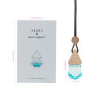 Mini diamant forme voiture désodorisant pendentif parfum d'air huile essentielle bouteille conteneur naturel évaporer diffuseur de voiture