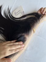 Topper de cheveux humains vierges bruts européens à 130 % de densité, base en soie, dentelle invisible, petits nœuds, ligne de cheveux en dentelle HD