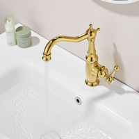 Robinet de lavabo rotatif à 360 degrés en laiton de style européen