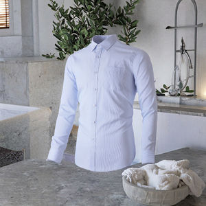 Camisa de Manga Larga de Alta Calidad, Color Sólido, Cuello Cuadrado, Casual, para Oficina, Boda, Esmoquin, Servicio OEM para Hombre, Primavera, 100% Algodón - Product Image 3