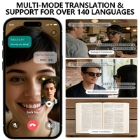 Gafas Inteligentes de Alta Gama con Cámara 1080P, Grabación, Traducción por IA, Audio Estéreo, Resistencia al Agua IP68, Carga Tipo-C, Ideales para Viajes de Negocios y Vlogs