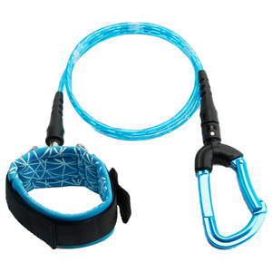 Lanière de sécurité de plongée en alliage de zinc élastique TPU avec mousqueton pour sports nautiques et paddleboard - Product Image 1