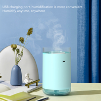 Humidificateur de voiture à fonctionnement silencieux, alimenté par USB, arrêt automatique, réservoir de 280 ml, avec lumières d'ambiance 7 couleurs