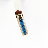 Connecteur rectangulaire Micro-D J30J-66TJL-A3, fiche 66 broches avec câble de 300 mm, type à sertir, compatible MIL-DTL-83513, connecteur J30J