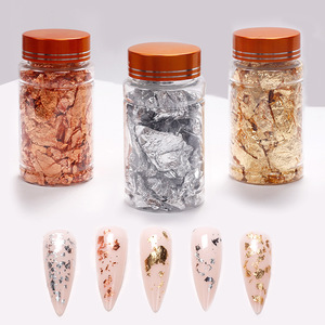 Vente chaude <span class=keywords><strong>Ongles</strong></span> Argent Feuille D'or Flocons pour La Fabrication De Bijoux En Résine Feuille D'or Flocons Feuille Métallique pour <span class=keywords><strong>Ongles</strong></span> Peinture Artisanat Slime - Product Image 3