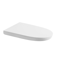 Accessoires de salle de bain en PP de style européen, couvercle de siège de toilette blanc à fermeture lente pour les constructions publiques
