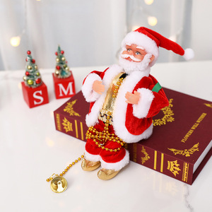 Père Noël musical électrique avec perles grimpantes, figurine décorative de Noël avec perles à grimper - Product Image 2