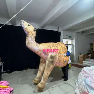Costume da burattino di cammello con aria soffiata animali da indossare per adulti