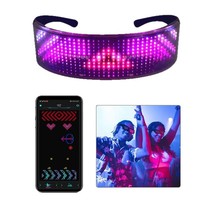 Lunettes LED transfrontalières lumineuses et colorées, contrôlables par application – Idéales pour un anniversaire