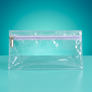 <b>Clear</b> PVC Cosmetic Pouch Custom Size Zipper Closure Personal Care Organizer Beauty Storage Organizer with your Logo Print - Product Image 1