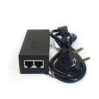 Injektor PoE Gigabit Aktif Tincam 52V 288mA 10/100/1000Mbps IEEE 802.3af/at 30W Kompatibel untuk Kamera IP/Ponsel