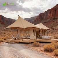 Tente de glamping extensible de luxe JUMEI Hotel Resort, résistante au feu et à la moisissure