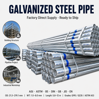 Tuyau en acier sans soudure galvanisé à chaud de qualité supérieure, tube en acier galvanisé Q235B 20 #   A106 A53 Q355B DN20-DN600 Sch40 6m