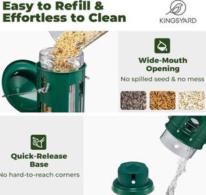 Tempat Makan Burung Anti Tupai Kapasitas Besar 3Lb, Mudah Dibersihkan, Isi Ulang, Tren Terbaru, Grosir Pabrik, Logam Gantung untuk Luar Ruangan - Product Image 6