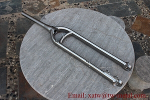<span class=keywords><strong>Fourche</strong></span> de vélo <span class=keywords><strong>cyclocross</strong></span> en titane, modèle, avec tube de direction conique - Product Image 4