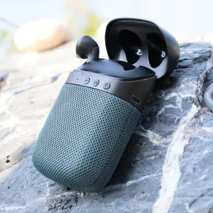 Çok fonksiyonlu açık bluetooth hoparlör ve kablosuz kulaklık 2 in 1 tip-c kulak Tws kulaklık kulakiçi Stereo Bt hoparlör kutusu