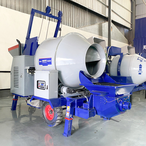 Bétonnière mobile sur remorque de 30 m³/h <span class=keywords><strong>avec</strong></span> pompes, machine à <span class=keywords><strong>béton</strong></span> mobile sur roues, alimentée au diesel, pour travaux d'ingénierie - Product Image 1