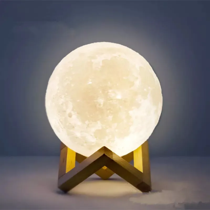 Creative רב תכליתי ירח שולחן מנורת חדר שינה ליד מיטת ירח קטן לילה מנורה