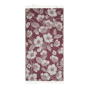 Playa Hamam Toalla de baño turca cremallera 40x70 pulgadas-Borgoña - Product Image 4