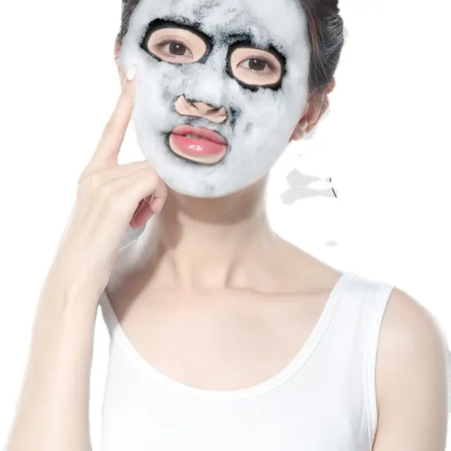 Özel etiket kollajen sıkılaştırıcı yüz siyah temiz kabarcık kore popüler yüz maskesi cilt bakımı beyazlatma yüz maskesi cilt için