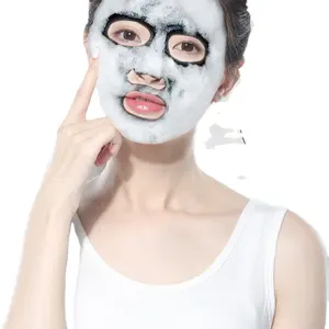 Label Pribadi Kolagen Mengencangkan Wajah Hitam Gelembung Bersih Korea Masker Wajah Populer Perawatan Kulit Masker Wajah Pemutih untuk Kulit